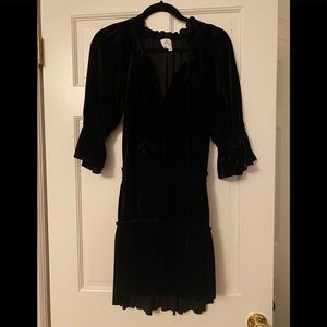 NWOT Black MISA velvet dress